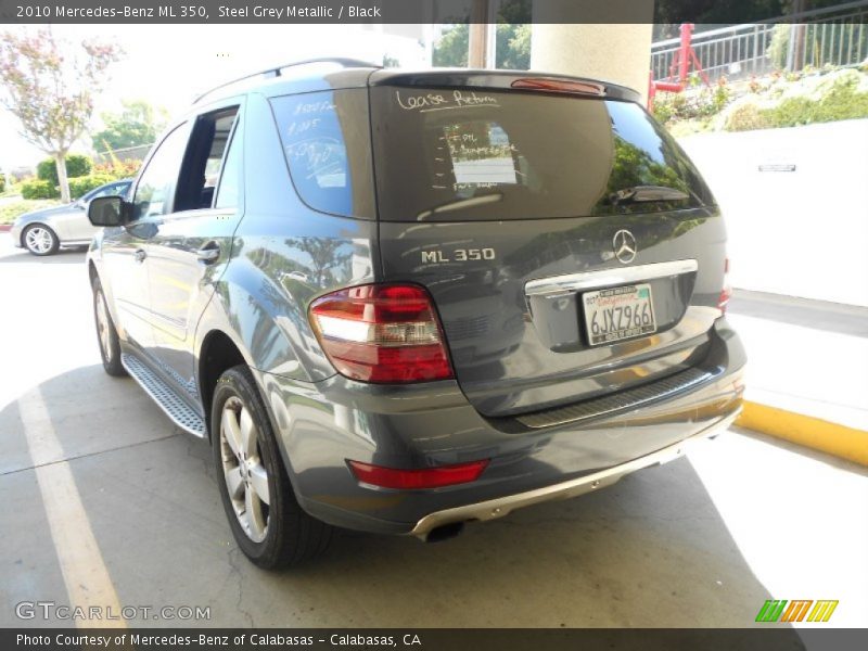 Steel Grey Metallic / Black 2010 Mercedes-Benz ML 350