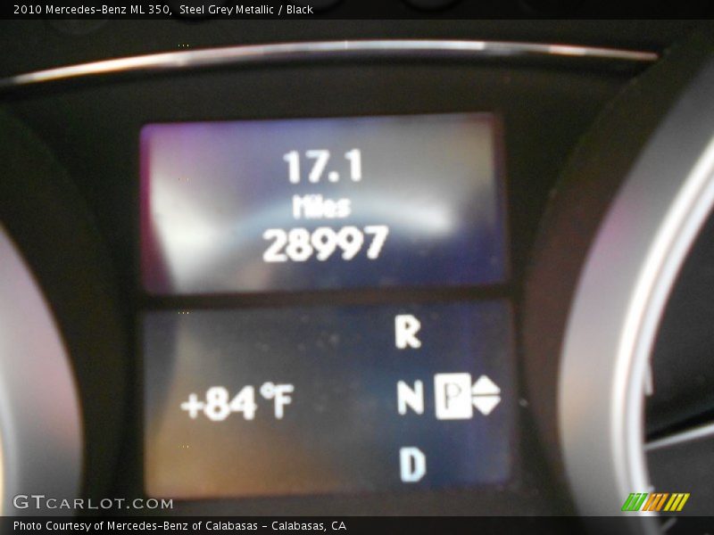 Steel Grey Metallic / Black 2010 Mercedes-Benz ML 350