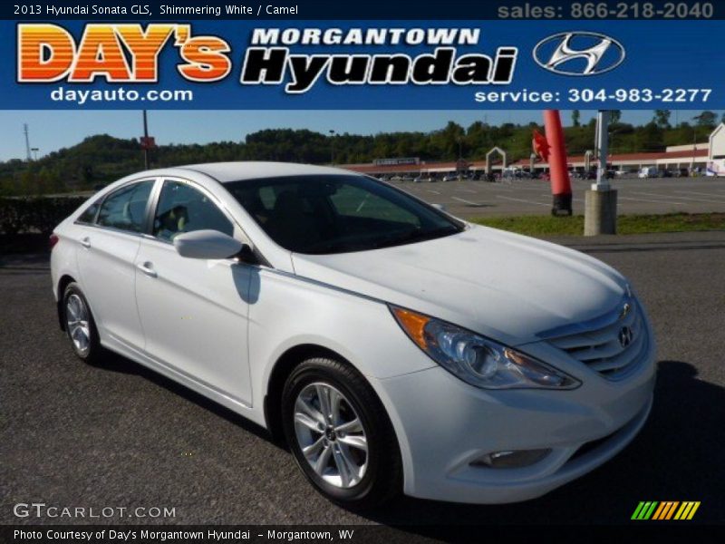 Shimmering White / Camel 2013 Hyundai Sonata GLS