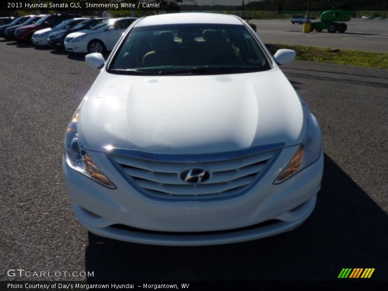 Shimmering White / Camel 2013 Hyundai Sonata GLS