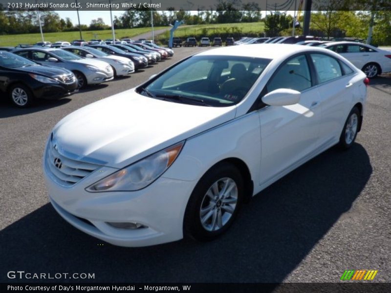 Shimmering White / Camel 2013 Hyundai Sonata GLS