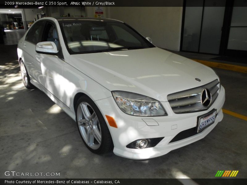 Arctic White / Grey/Black 2009 Mercedes-Benz C 350 Sport