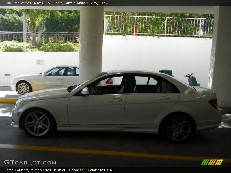 Arctic White / Grey/Black 2009 Mercedes-Benz C 350 Sport