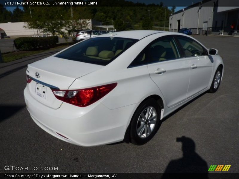 Shimmering White / Camel 2013 Hyundai Sonata GLS