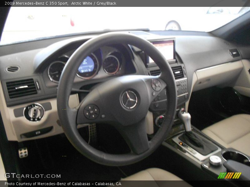 Arctic White / Grey/Black 2009 Mercedes-Benz C 350 Sport
