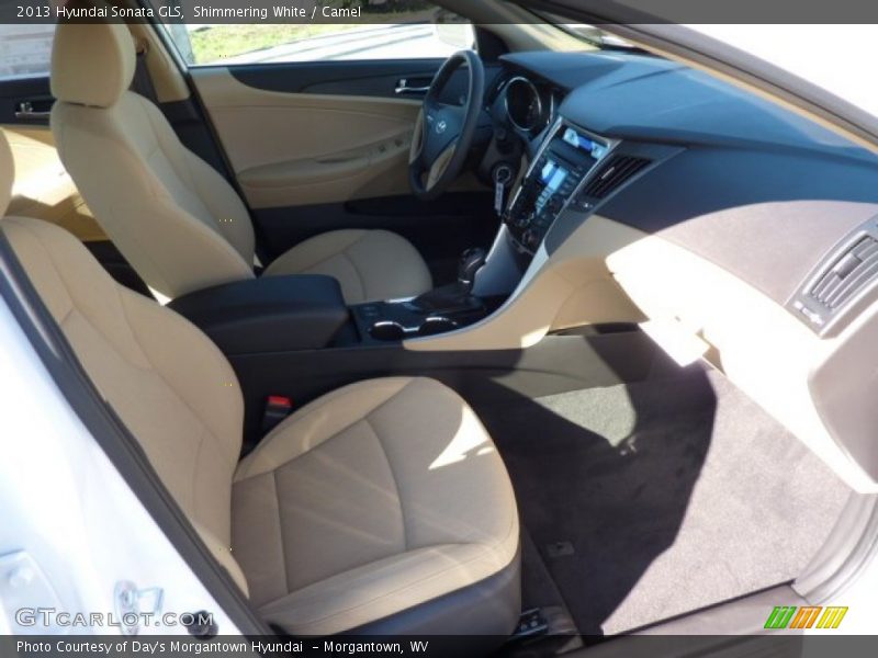 Shimmering White / Camel 2013 Hyundai Sonata GLS