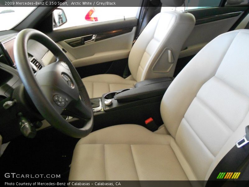 Arctic White / Grey/Black 2009 Mercedes-Benz C 350 Sport