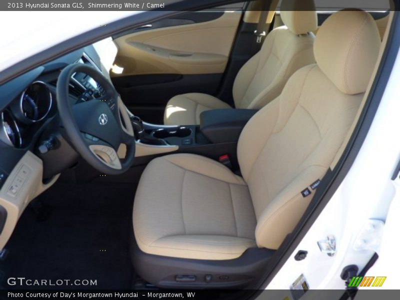 Shimmering White / Camel 2013 Hyundai Sonata GLS