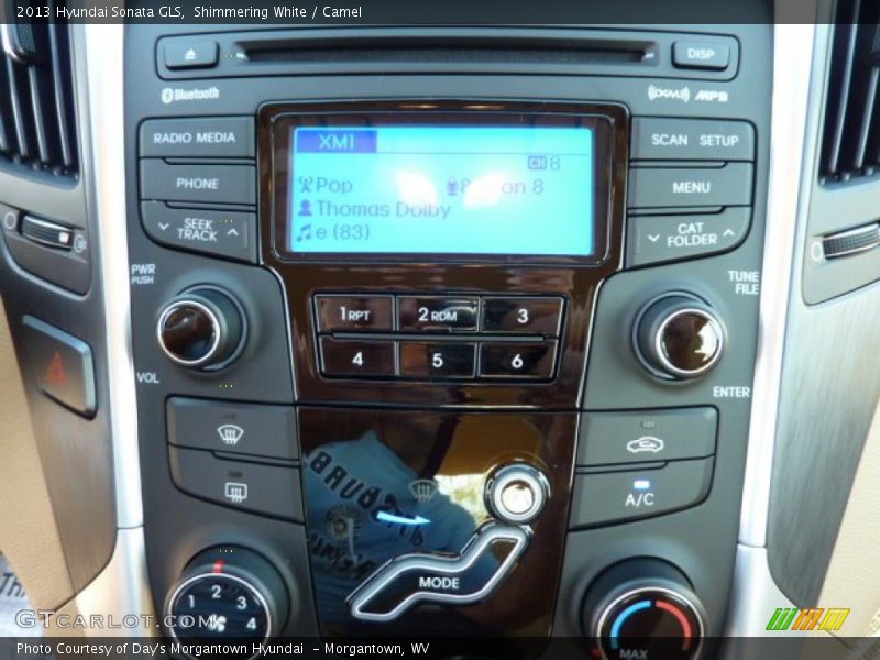 Shimmering White / Camel 2013 Hyundai Sonata GLS