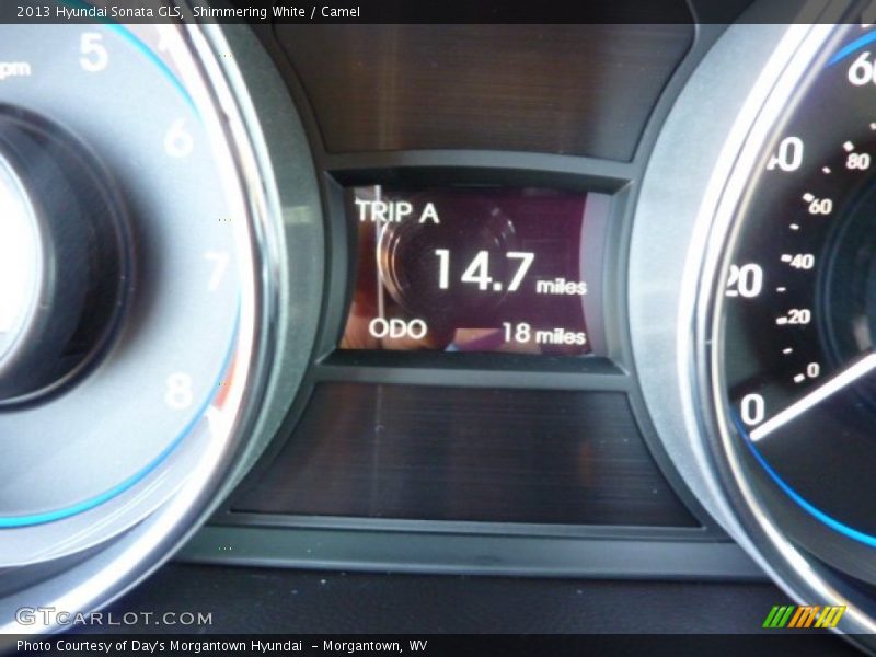 Shimmering White / Camel 2013 Hyundai Sonata GLS