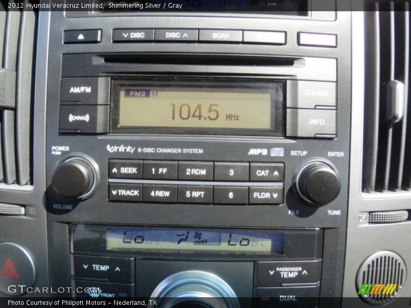 Shimmering Silver / Gray 2012 Hyundai Veracruz Limited