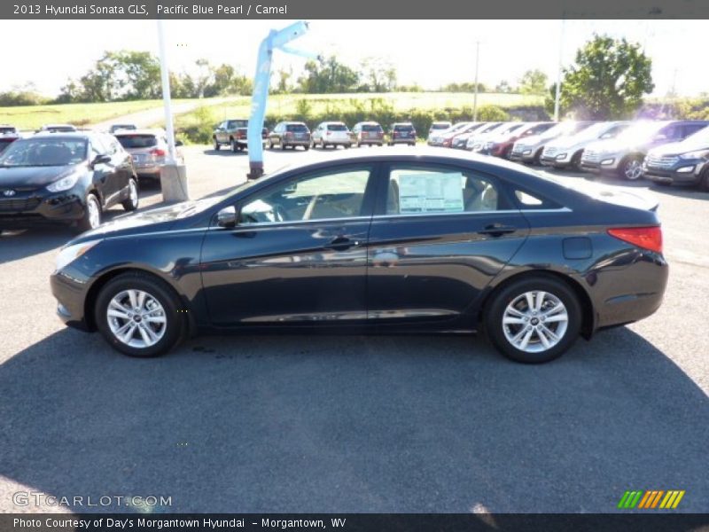 Pacific Blue Pearl / Camel 2013 Hyundai Sonata GLS