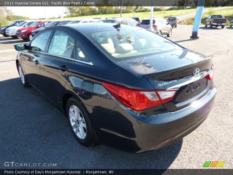 Pacific Blue Pearl / Camel 2013 Hyundai Sonata GLS