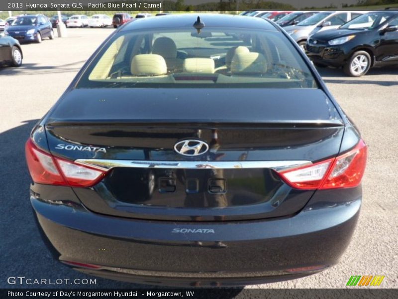 Pacific Blue Pearl / Camel 2013 Hyundai Sonata GLS