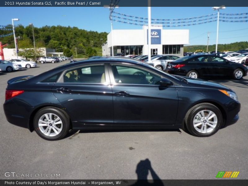 Pacific Blue Pearl / Camel 2013 Hyundai Sonata GLS