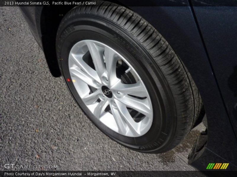 Pacific Blue Pearl / Camel 2013 Hyundai Sonata GLS