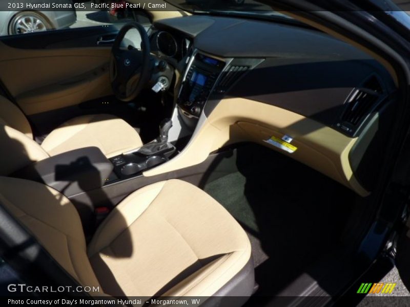 Pacific Blue Pearl / Camel 2013 Hyundai Sonata GLS