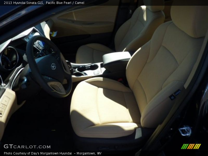 Pacific Blue Pearl / Camel 2013 Hyundai Sonata GLS