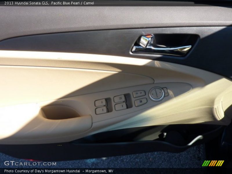 Pacific Blue Pearl / Camel 2013 Hyundai Sonata GLS