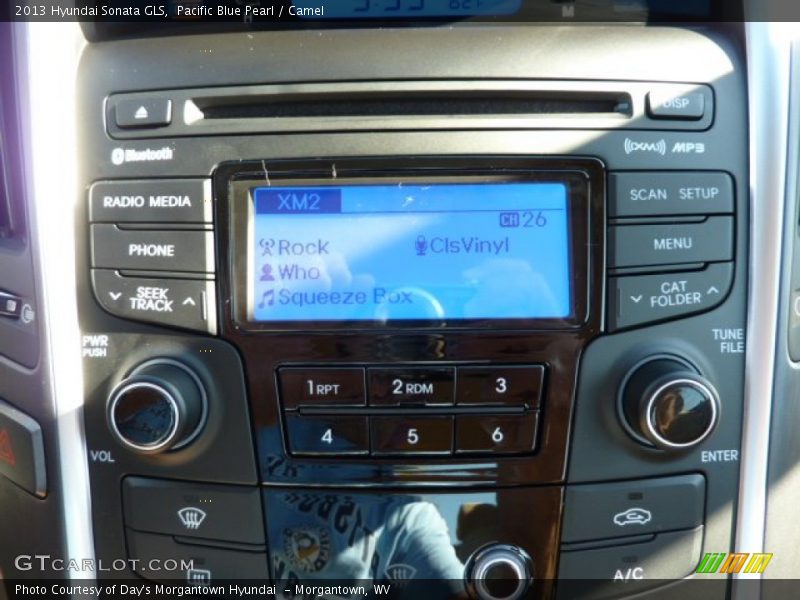 Pacific Blue Pearl / Camel 2013 Hyundai Sonata GLS