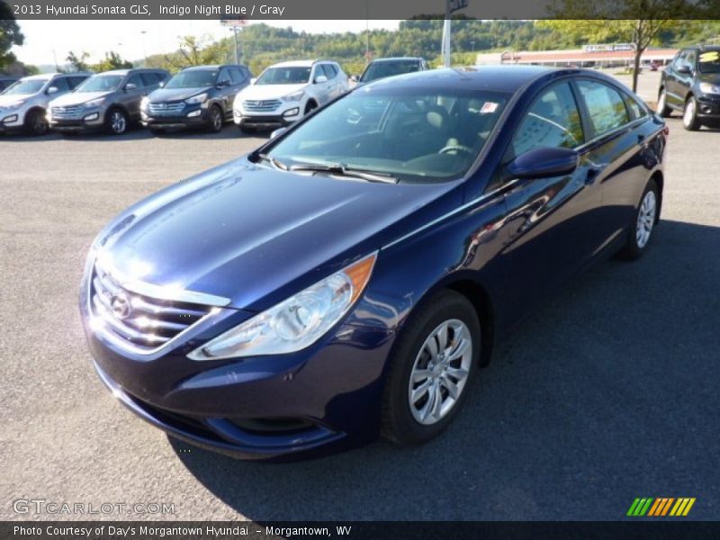 Indigo Night Blue / Gray 2013 Hyundai Sonata GLS
