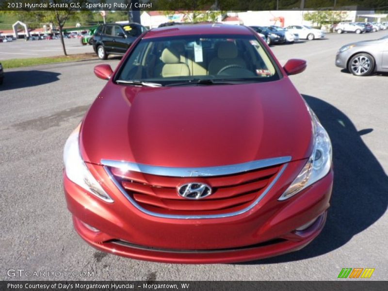 Sparkling Ruby / Camel 2013 Hyundai Sonata GLS