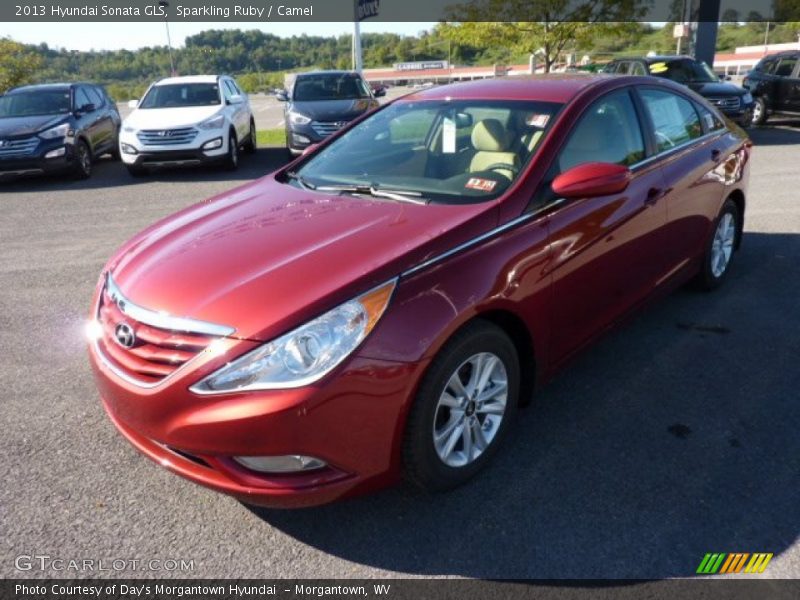 Sparkling Ruby / Camel 2013 Hyundai Sonata GLS