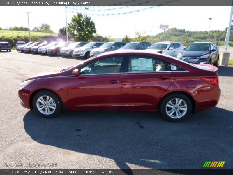 Sparkling Ruby / Camel 2013 Hyundai Sonata GLS
