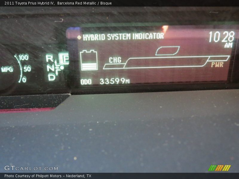 Barcelona Red Metallic / Bisque 2011 Toyota Prius Hybrid IV