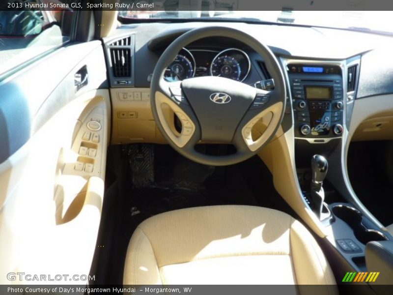 Sparkling Ruby / Camel 2013 Hyundai Sonata GLS