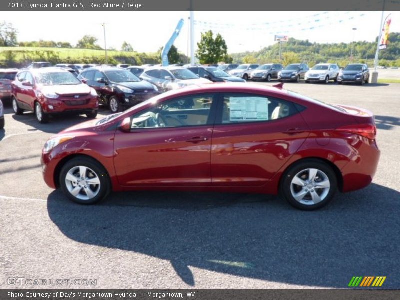 Red Allure / Beige 2013 Hyundai Elantra GLS