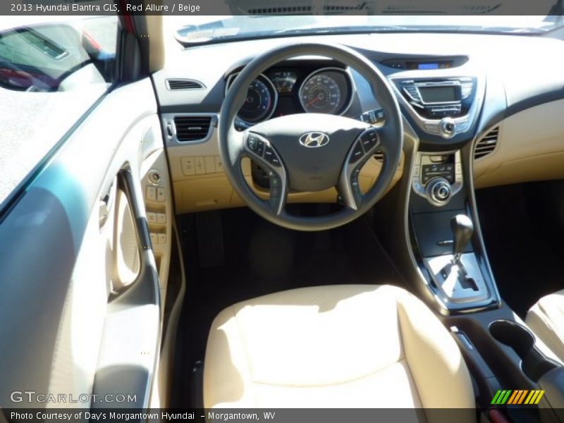Red Allure / Beige 2013 Hyundai Elantra GLS