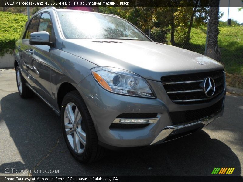 Palladium Silver Metallic / Black 2013 Mercedes-Benz ML 350 4Matic