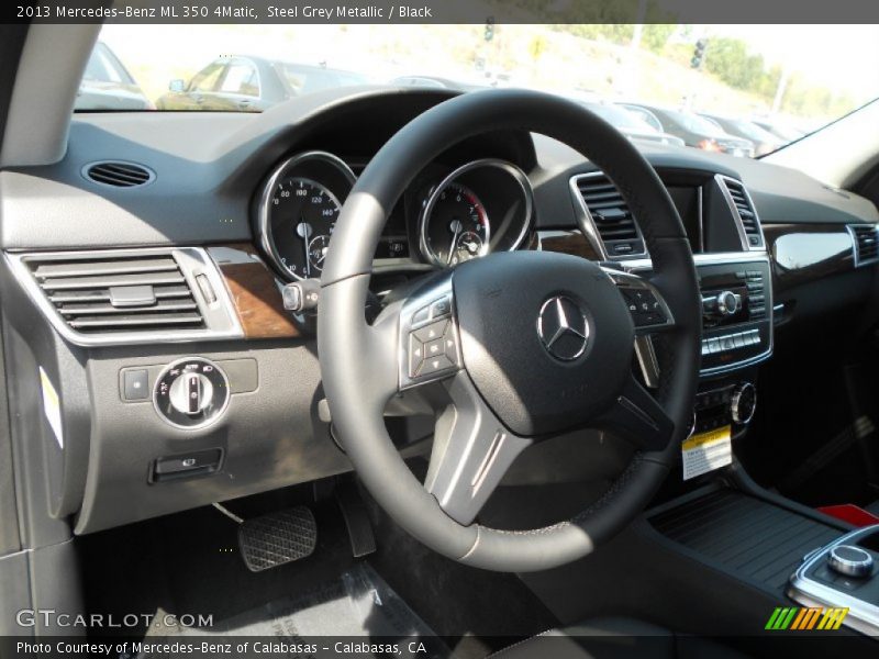 Steel Grey Metallic / Black 2013 Mercedes-Benz ML 350 4Matic