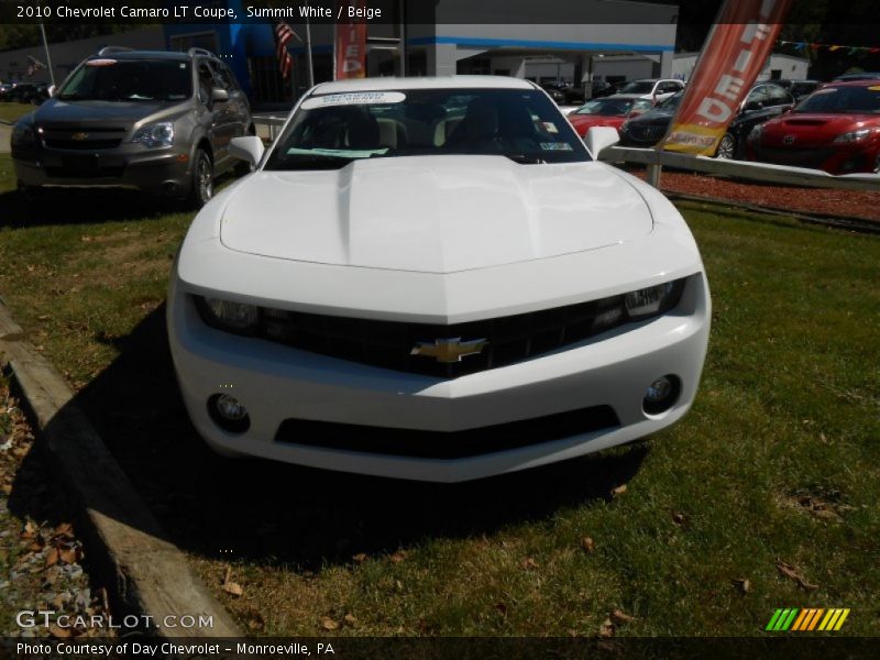 Summit White / Beige 2010 Chevrolet Camaro LT Coupe