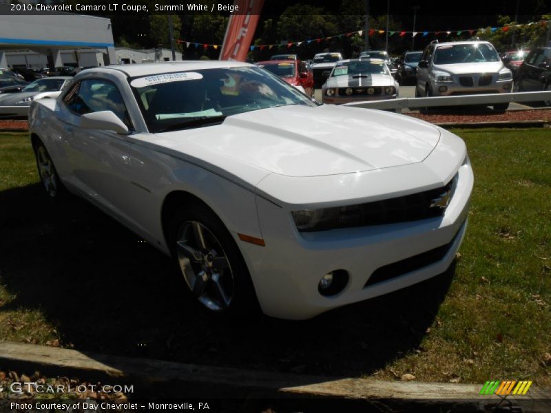 Summit White / Beige 2010 Chevrolet Camaro LT Coupe