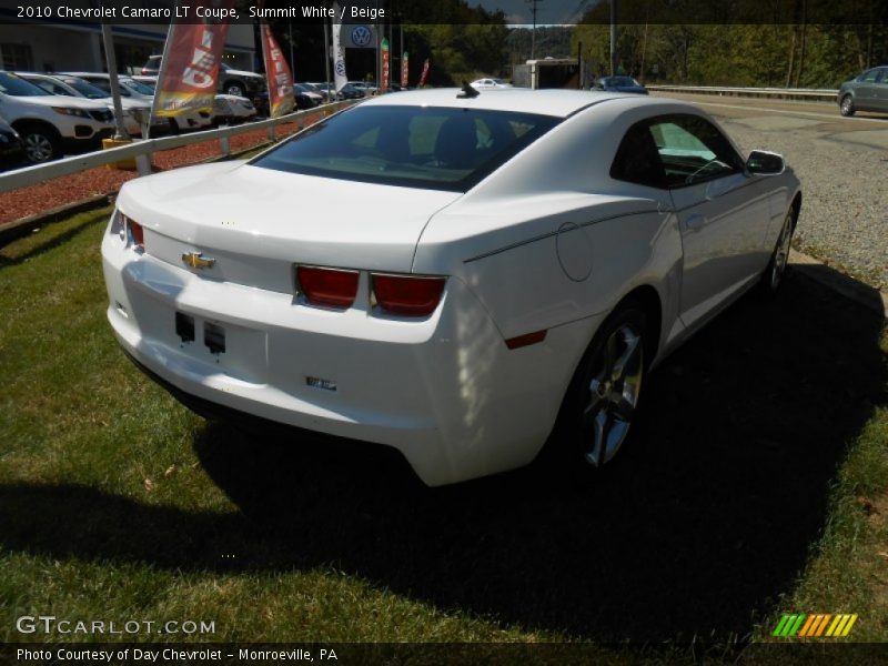 Summit White / Beige 2010 Chevrolet Camaro LT Coupe