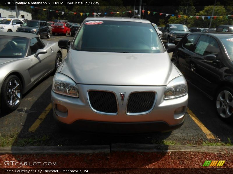 Liquid Silver Metallic / Gray 2006 Pontiac Montana SV6