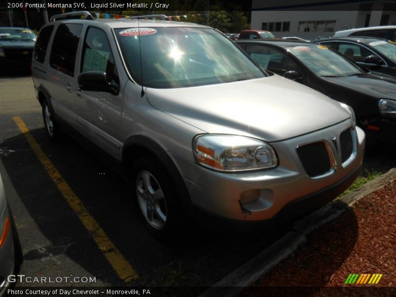 Liquid Silver Metallic / Gray 2006 Pontiac Montana SV6