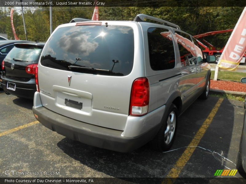 Liquid Silver Metallic / Gray 2006 Pontiac Montana SV6