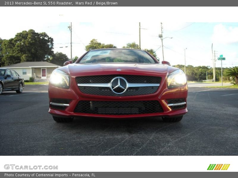 Mars Red / Beige/Brown 2013 Mercedes-Benz SL 550 Roadster