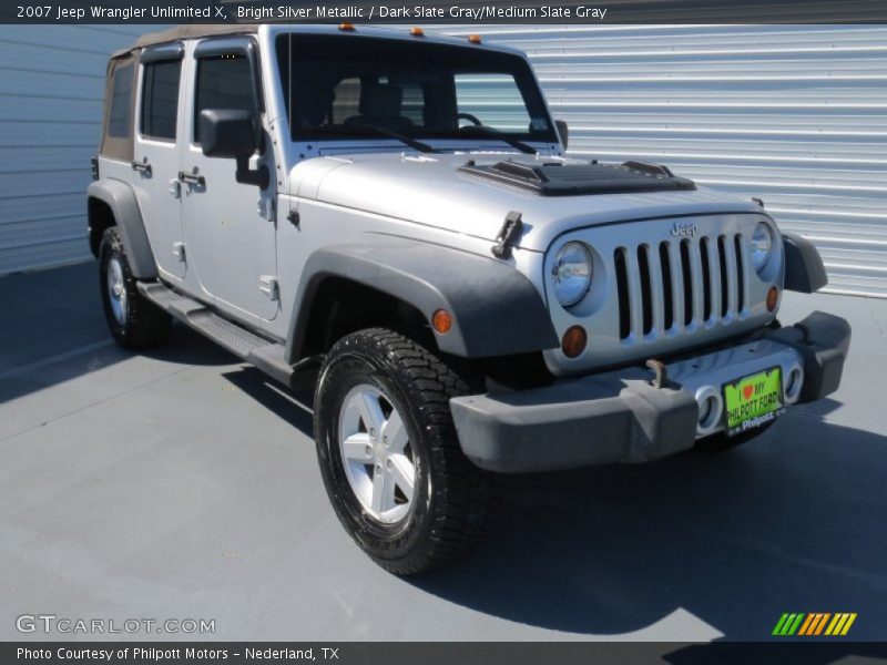 Bright Silver Metallic / Dark Slate Gray/Medium Slate Gray 2007 Jeep Wrangler Unlimited X