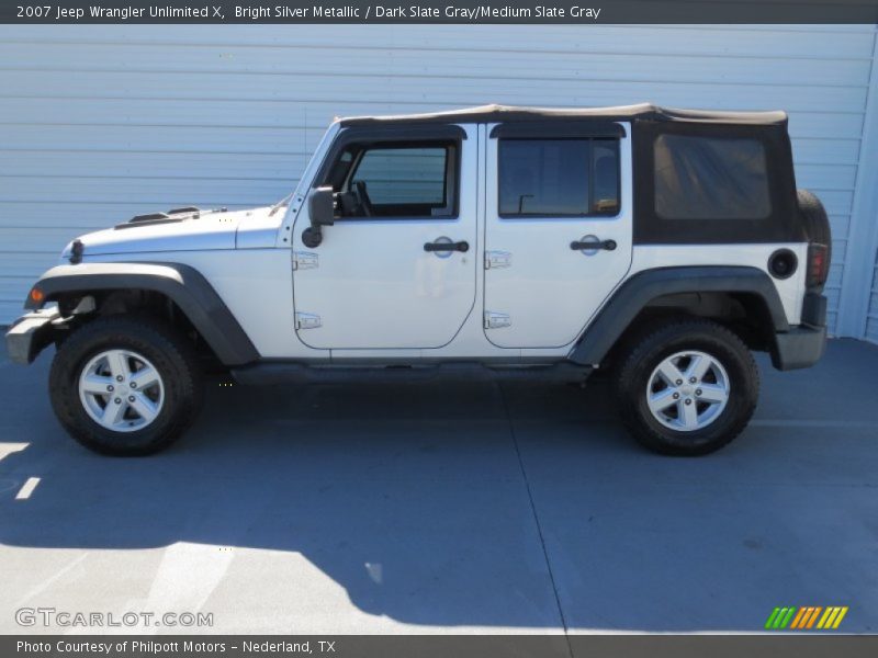 Bright Silver Metallic / Dark Slate Gray/Medium Slate Gray 2007 Jeep Wrangler Unlimited X
