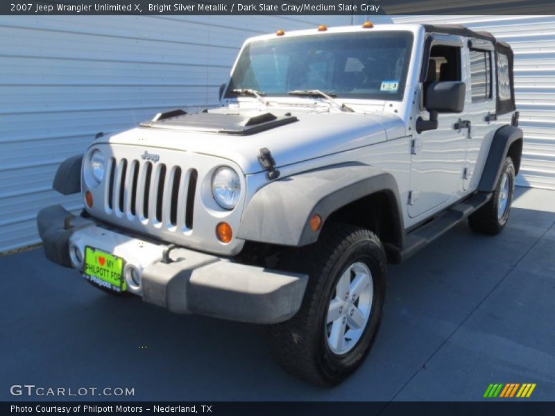 Bright Silver Metallic / Dark Slate Gray/Medium Slate Gray 2007 Jeep Wrangler Unlimited X