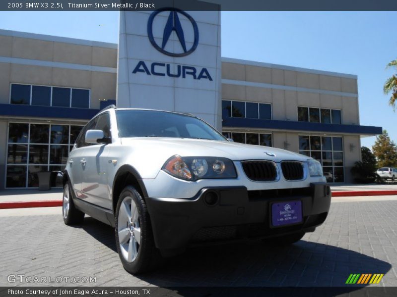 Titanium Silver Metallic / Black 2005 BMW X3 2.5i