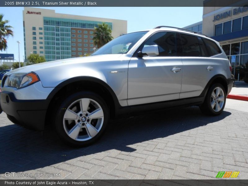 Titanium Silver Metallic / Black 2005 BMW X3 2.5i