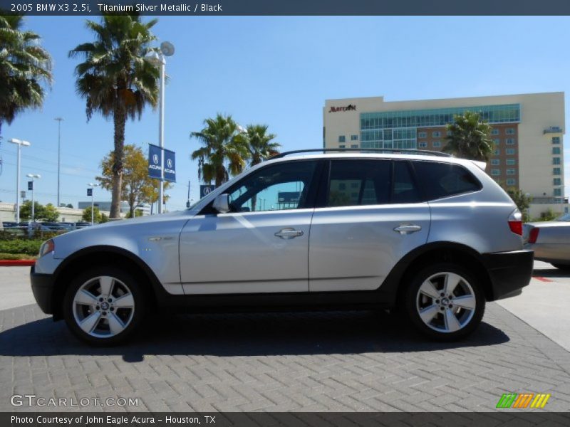 Titanium Silver Metallic / Black 2005 BMW X3 2.5i