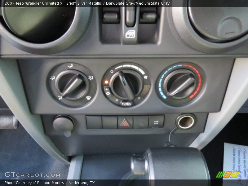 Bright Silver Metallic / Dark Slate Gray/Medium Slate Gray 2007 Jeep Wrangler Unlimited X