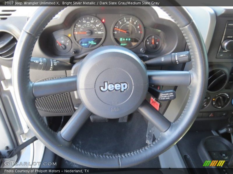 Bright Silver Metallic / Dark Slate Gray/Medium Slate Gray 2007 Jeep Wrangler Unlimited X