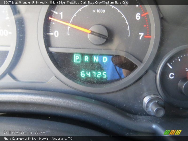 Bright Silver Metallic / Dark Slate Gray/Medium Slate Gray 2007 Jeep Wrangler Unlimited X